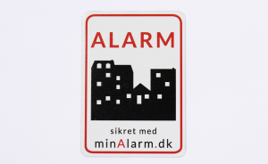 minAlarm.dk Alarm-klæbemærkat